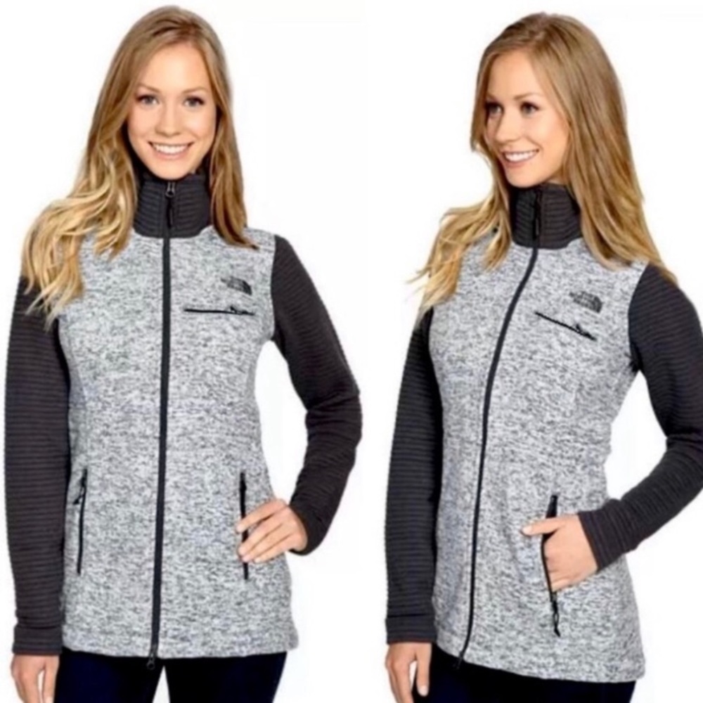 North Face Indi Heathered Charcoal Jacket Medium